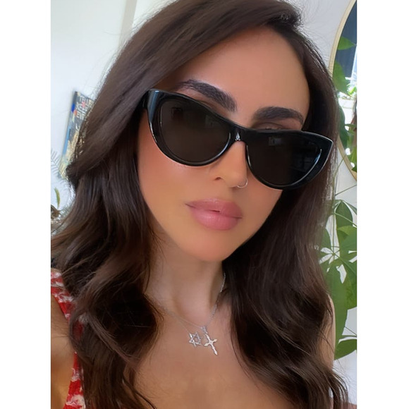 NEW Saint Laurent SL676 Cat Eye Sunglasses in Black - Picture 1 of 8